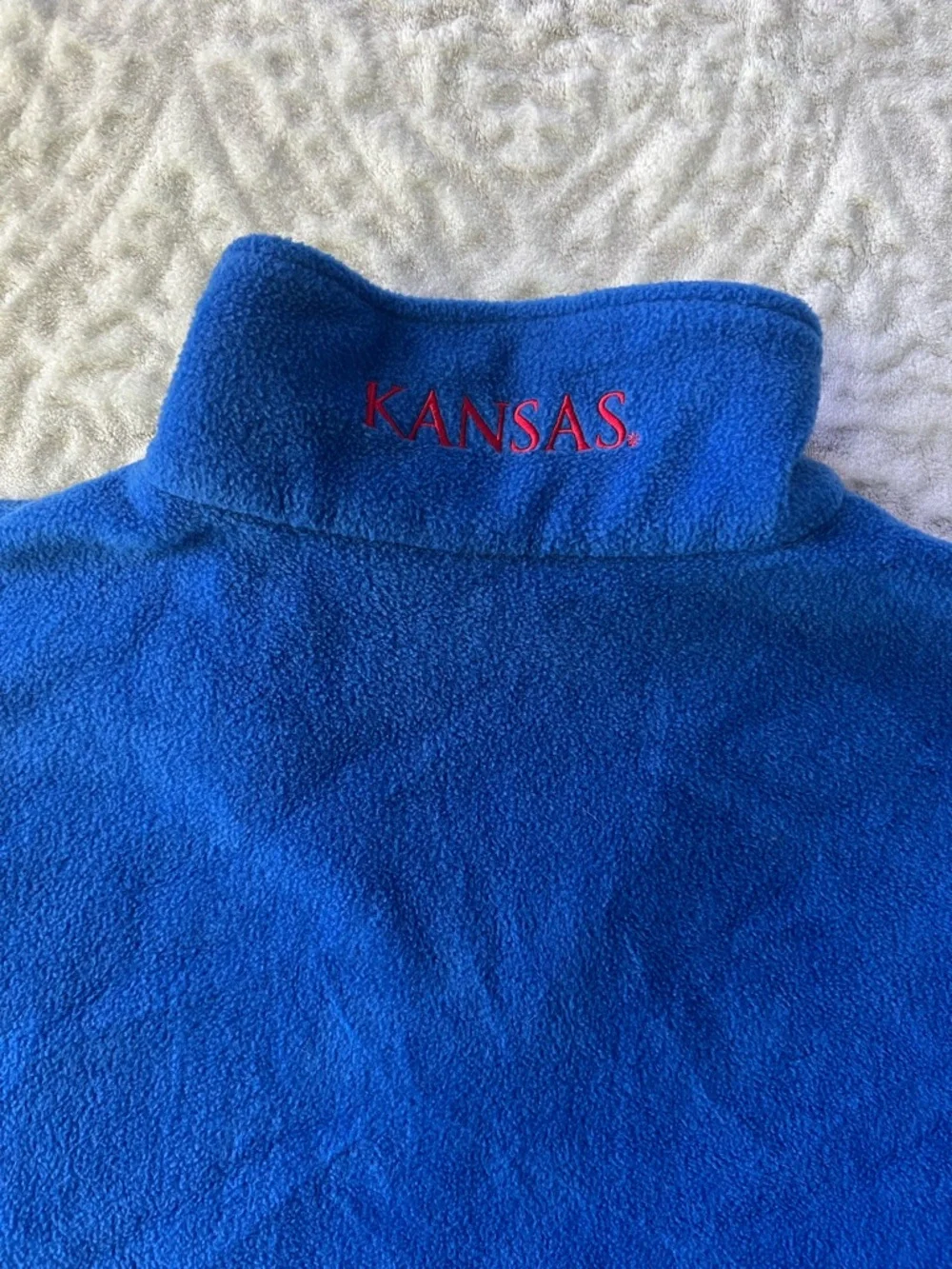 Columbia Men's KU Jayhawks Full-Zip Fleece Blue Jacket | Size XL